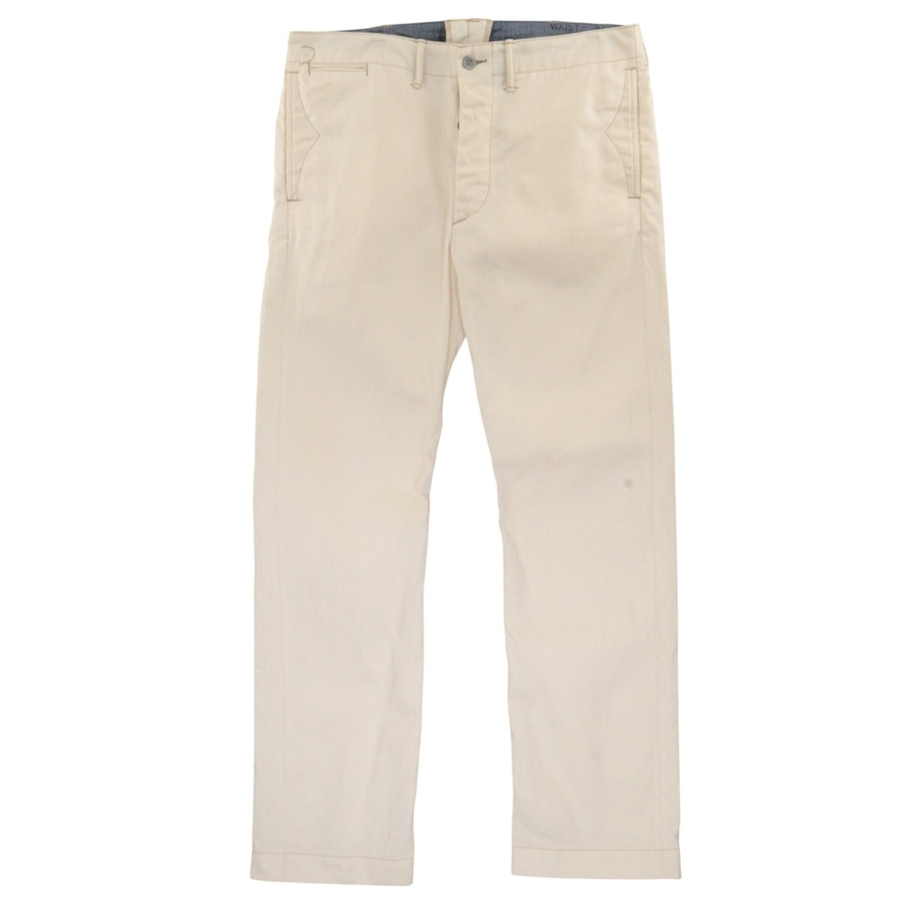 RRL Chino Pant Officer Field Military Selvedge Sanforized Twill Men 34x32 EUC
